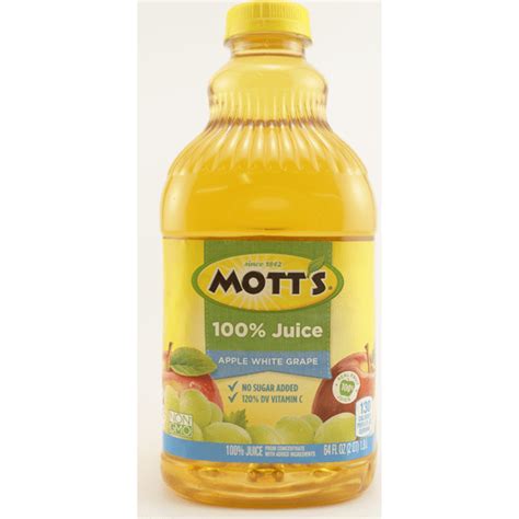 Motts Apple White Grape 100 Juice 64 Oz Juice And Lemonade Edwards