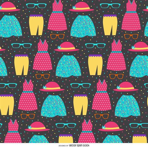 Seamless Clothes Pattern Free Vector Clothing Patterns Textures