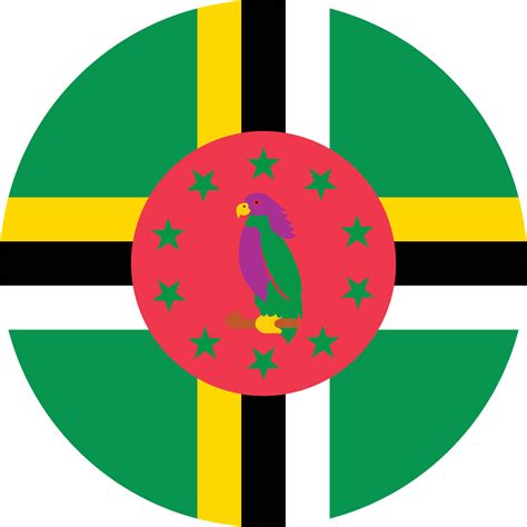 Circle Flag Of Dominica 11571498 Png