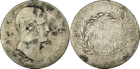 France 5 Francs An Xi Q Coin Perpignan Silver Km6506 F12 15 Ma
