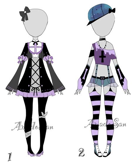 Pastel Goth Outfit Adoptable Batch Closed By As Adoptables On Deviantart