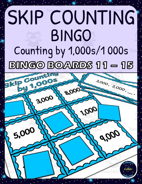 Skip Counting By 1000s Bingo Boards 11 15 By Teach Simple