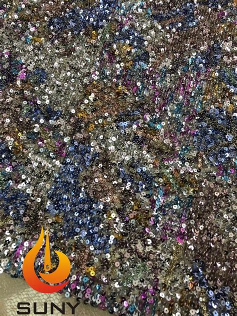 Sequin Mesh Fabric African Wedding Dress Fabric In Stocks Ready To Ship