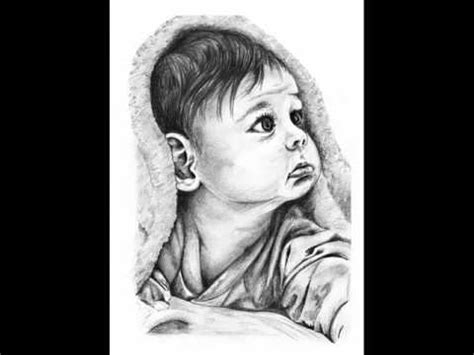 Blue, orange, and blue fish illustration. Baby Portraits | Pencil Sketch Portraits - YouTube