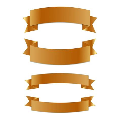 Premium Vector Gold Ribbon Vector Style