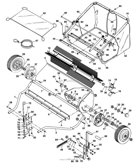Husqvarna 42 Lawn Sweeper 45 0352 2005 06 Parts Diagram For Repair Parts