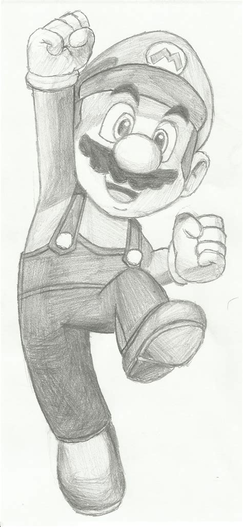 Mario Pencil Drawing By Megaartist923 On Deviantart