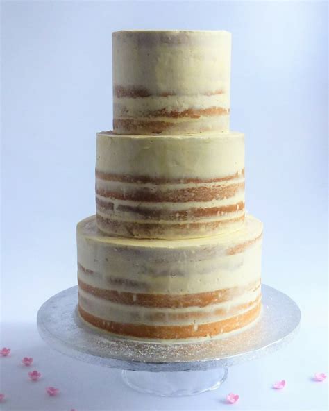 3 Tier Semi Naked Wedding Cake Karen S Cakes