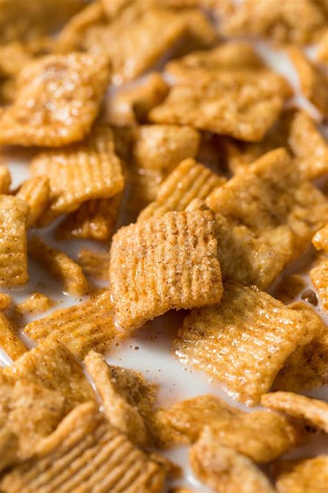 Sweet Crunchy Cinnamon Breakfast Cereal Stock Photo Image Of Snack