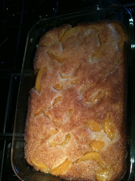 Drain 1 can of peaches; Easy peach cobbler. Preheat oven to 350. Combine 2 15 oz cans peaches in syrup. Reserve syrup ...