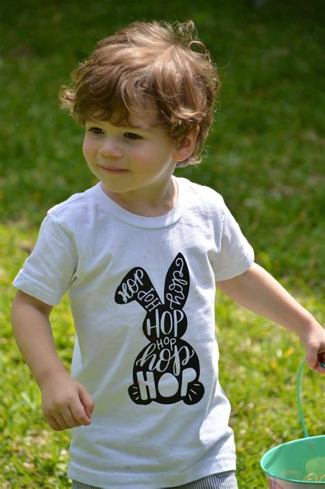 Hop Bunny Shirt Easter Bunny Silhouette Bunny Baby Onesie Etsy