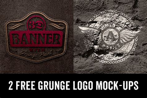 Free Cool Grunge Logo Design Mockup In Psd Designhooks