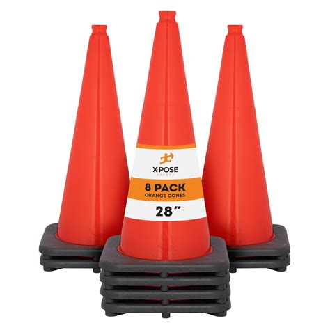 Xpose Safety 28 Inch Orange Traffic Cones Multipurpose Pvc Plastic