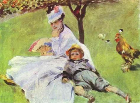 Pierre Auguste Renoir Madame Monet With Her Son