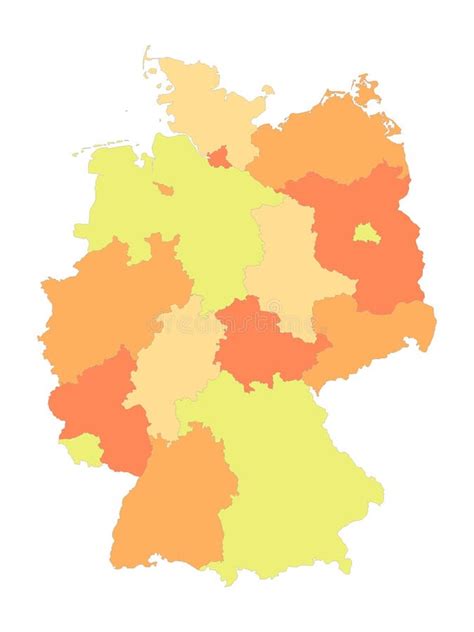 Map Of Germany With Provinces Stock Vector Illustration Of Dutch