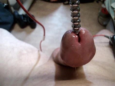 Electro Cum Stimulation Ejac Electrodes Sounding Cock And