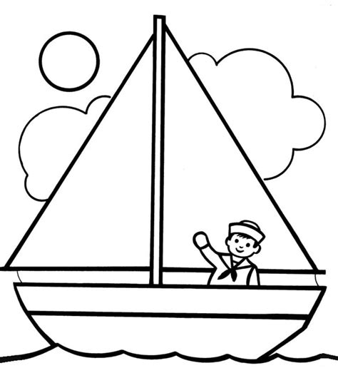 Ausmalbilder: Ausmalbilder: Boot zum ausdrucken, kostenlos, für Kinder