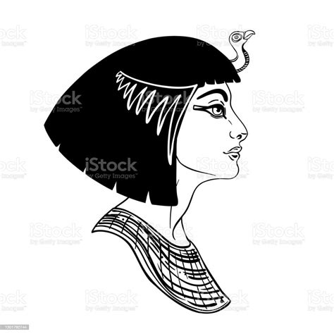 Egyptian Queen Cleopatra Isolated Vector Illustration Stock Illustration Download Image Now