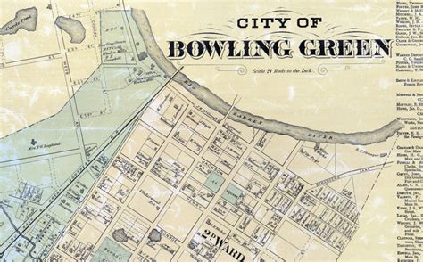 1877 Map Of Warren County Kentucky Bowling Green Etsy