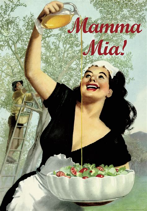 Mamma Mia Vintage Style Poster Printed In Italy