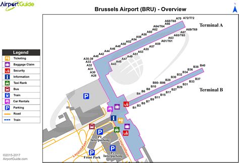 Brussels Brussels Bru Airport Terminal Map Overview Airport