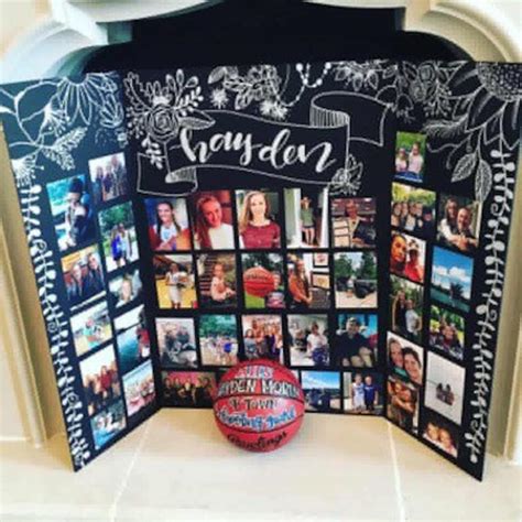 Senior Tri Fold Photo Display Board For Graduation Party Etsy