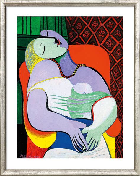 Für eine interpretation anderer bilder aus dem 19. Pablo Picasso: Bild "Le Rêve - Der Traum" (1932), gerahmt ...