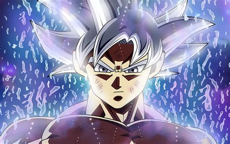 Ultra Instinct Goku Violet Fire Flames Dbs Characters Close Up