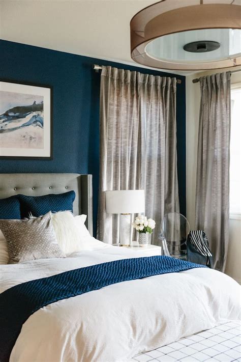 Blue And Silver Gray Modern Glam Bedroom Blue Bedroom Walls Country