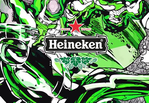 Art By Dan Sapunar Heineken Art Star Outline Beer Art Mural Man