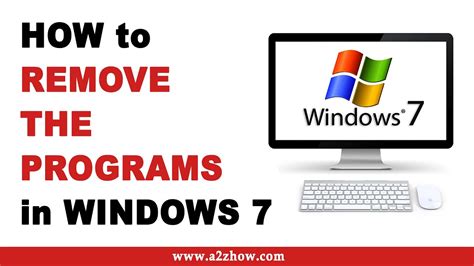 How To Remove Programs In Windows 7 Youtube