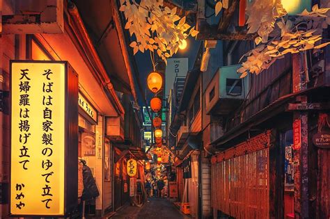 Tokyo City Anime Background Orange Gambar Wallpaper Keren