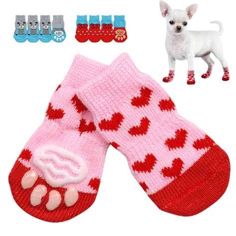 2021 Cute Puppy Dog Knit Socks Small Dogs Cotton Anti Slip Cat Shoes
