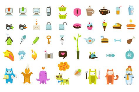 Ultra Cute Icon Set Mirjami Manninen Finnish Illustrator