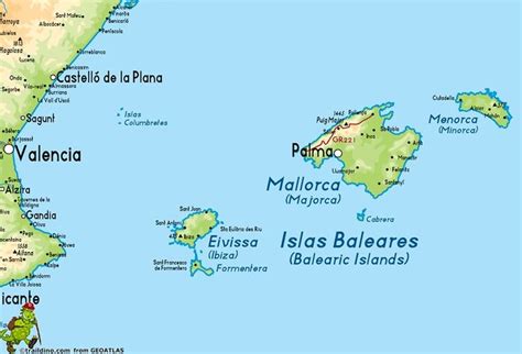 Mapas das Regiões e Comunidades Autónomas de Espanha Espanha Ilhas