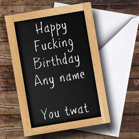 Chalkboard Highly Offensive And Insulting Funny 3 Customised Birthday