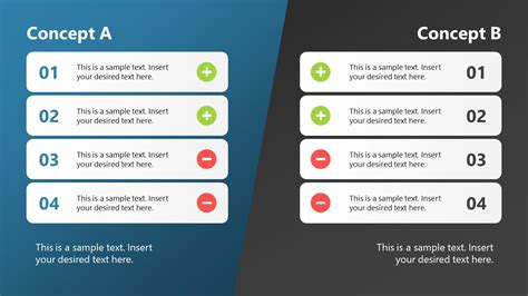 Animated Pros Cons Comparison Slide Template For PowerPoint