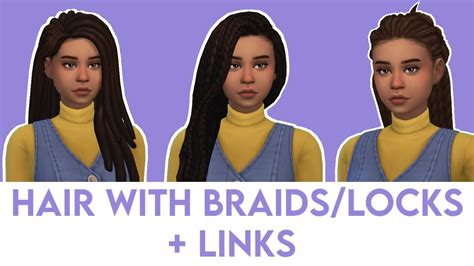 Maxis Match Hair With Braidslocks Custom Content