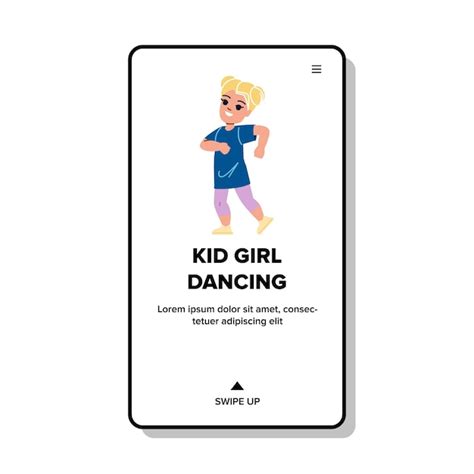 Premium Vector Kid Girl Dancing Vector