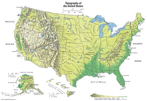 United States Topographical Map Students Britannica Kids