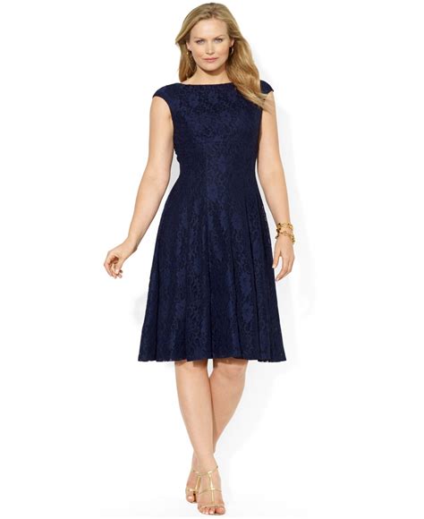 From black dresses you'll wear time and time again to smock styles perfect for the months ahead, our collection of dresses for women has something for everyone. Lyst - Lauren by Ralph Lauren Plus Size Cap-Sleeve A-Line ...
