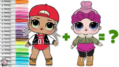 Lol Surprise Dolls Coloring Book Page Mash Up Mc Swag And Cozy Babe