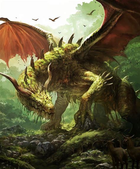 Card Dragón Ancestral Del Bosque Elemental Dragons Ancient Dragon