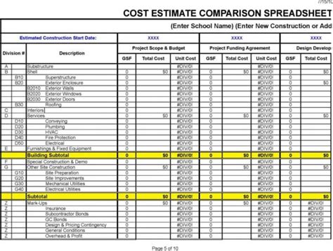 Cost Tracking Spreadsheet Template —