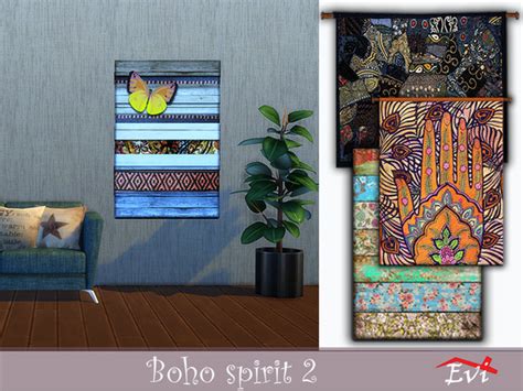 Boho Spirit 2 Wall Decoration By Evi At Tsr Sims 4 Updates