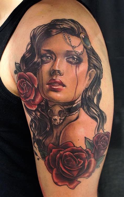 Https://tommynaija.com/tattoo/design Of A Woman With Tattoo Art