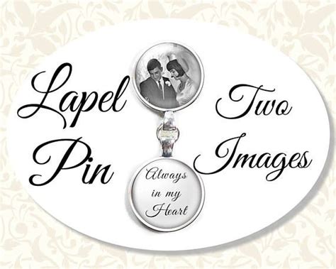 Custom Lapel Pin With Two Charms Wedding Memory Pin Groom Etsy Custom Lapel Pins Lapel Pins