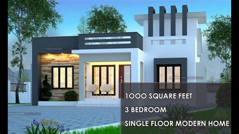 1000 Square Feet Beautiful Modern Home Design Iii 3 Bedroom Iii Single