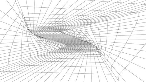 Vector Perspective Mesh Detailed Grid Lines On White Background