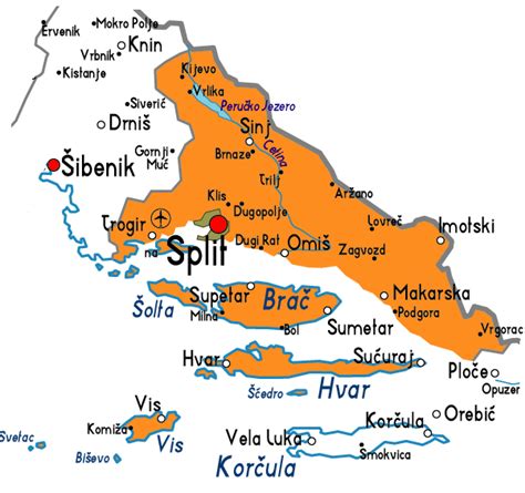 Split Map Croatia